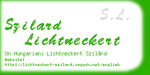szilard lichtneckert business card