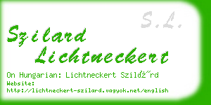 szilard lichtneckert business card